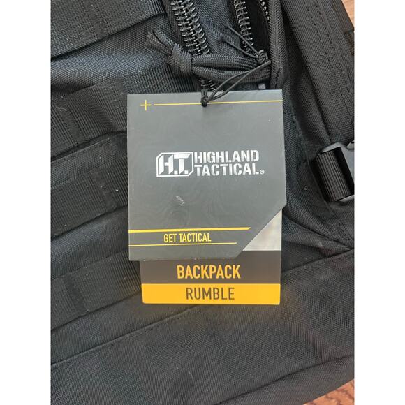 NWT Highland Tactical Rumble Black Backpack - Picture 8 of 9